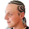 Frau mit Cornrows (einfaches Muster)