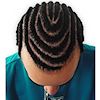 Frau mit Cornrows (einfaches Muster)