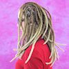 Frau mit Dreadlocks